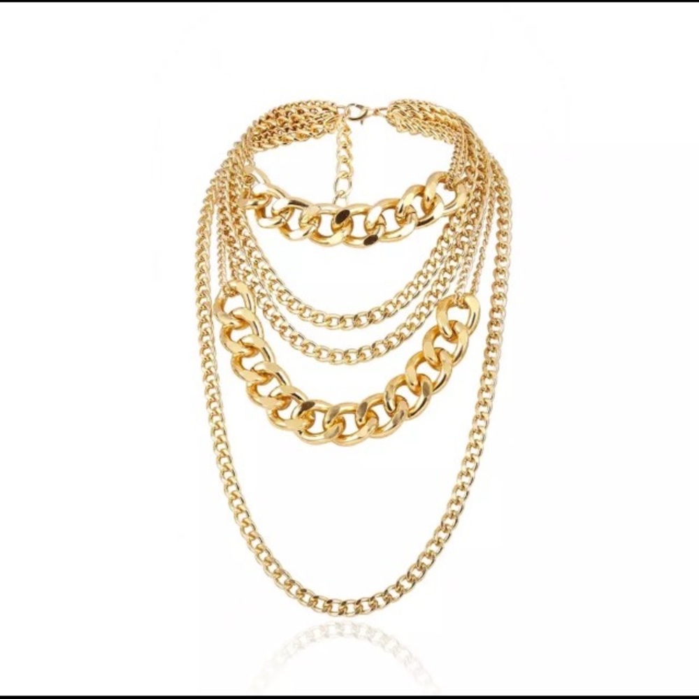 GOLD tone boho necklace